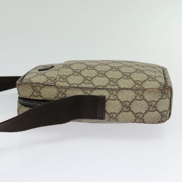 GUCCI GG Supreme Shoulder Bag Pvc Beige Silver - Picture 4 of 16